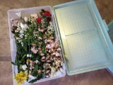 Nice STORAGE bin of NEW florals, for arrangements