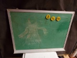 Vintage Green Chalkboard, Also Magnetic! with deep chalk tray