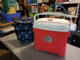 Igloo cooler and cute sailor theme rolling insulated picnic tote