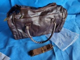 New LEATHER bag, Suitcase tote, overnight bag