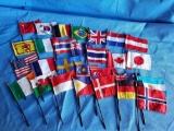 28 Miniature International flags