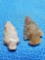 American Indian artifact - pair of arrowheads