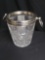 Heavy Vintage Crystal and Silver plate Ice Bucket