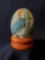 vintage Romanian Handpainted egg with stand