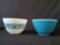 (2) very Nice Vintage PYREX mixing bowls, 1 1/2pt #401
