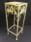 Yellow Tint Metal Rooster Accent Plant Stand