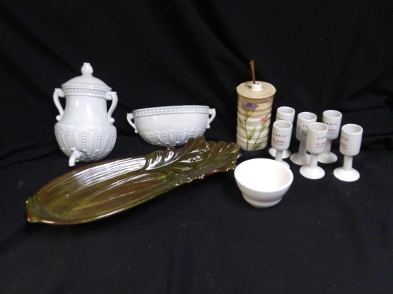 small grouping of Ceramics including glazed pieces