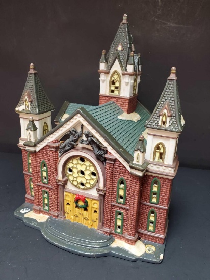 vintage 2004 O'Well Heartland Valley Village Porcelain Lightable Cathedral Church
