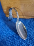 STERLING SILVER curled spoon