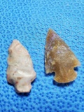 American Indian artifact - pair of arrowheads