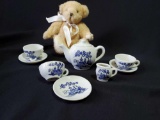 Tea for 2 - Vintage Made in Japan mini tea pot, creamer and cup/saucer