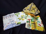 vintage Linens and more New Vtg Dutch kitchen towel and paisley fabric, vtg TEXAS scarf, and Lemon