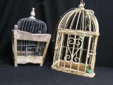 Pair of Wire/ Metal Decor Bird Cages