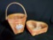 Pair of LONGABERGER baskets including BOUQUET and heart shape