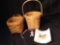 Pair of Longaberger Minis, Including Horizon of Hope and Wall Hanging Baskets