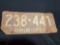 Almost antique license plate, Ohio 1934
