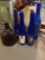 5 vintage bottles including Blue and Holt n Sons