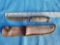 Vintage CATTARAUGUS knife in leather sheath