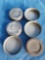 (6) Vintage BALL zinc lids WITH GLASS INSERTS