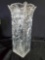 Lovely Vintage Cut Crystal Square tall vase,