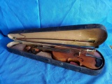 very Cool Wooden Case with VIOLIN and 2 bows