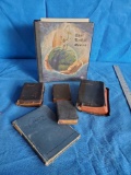 Grouping of Christian Bibles, hymnal, Study series including senior catechism