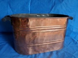 Fabulous vintage extra large copper boiler wash tub bucket