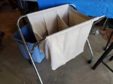 Collapsible garment separator, laundry basket, Sturdy metal legs