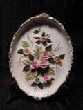 Precious LEFTON 3 DImensional Oval Flower Wall Plaque