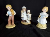 Trio of Vintage Ceramic Figurines including Royal Orleans and Avon