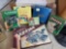 Big box of Vintage games including Casino yatzee, Trivial Pursuit for adults, and for juniors,