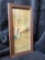 Serene Antique watercolor drawing in petite old wooden frame