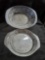 (2) Princess House. FANTASIA or POINSETTA glass bowl/tall casserole and pie