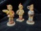 (3) Vintage Hummel figurines West German era, mismatched grouping