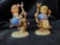 (2) Vintage Hummel Girl & Boy Apple Swing figurine West German era