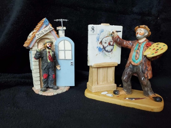 Vintage The Original EMMET KELLY Circus Collection ceramic plus resin