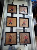 (2) Oriental trios - 2 sets of 3 frames