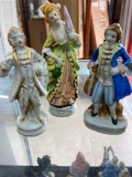 3 larger Occupied Japan Victorian figurines