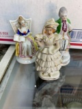 3 Vintage Occupied Japan Victorian figurines