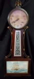 Dark Wood Vintage nautical theme New Haven Whitney banjo clock