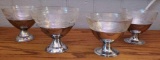 Set of 4 Stainless Base Removable Glass Dessert Cups