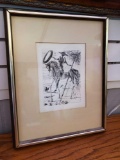 Framed and Matted, Behind Glass Don Quixote Print by Salvador Dali
