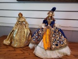 Pair of Marie Antoinette...? and Persian? Vintage Dolls