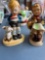 2 larger Occupied Japan Hummel style figurines