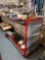 Large 8 foot rolling metal store display shelving