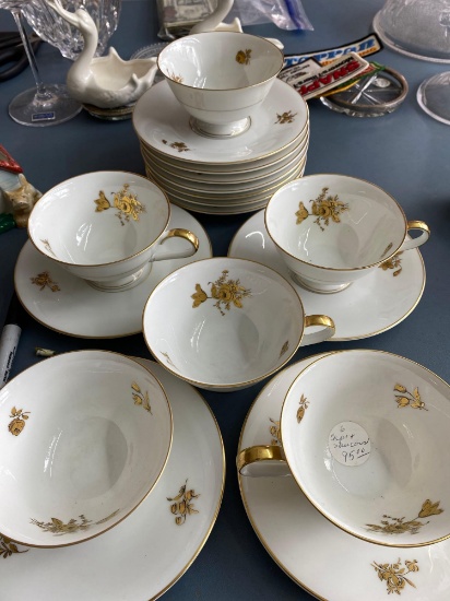HC Heinrich Bavaria 6 Cups and Saucer sets made for J.L. Hudson Company with extras