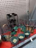 Metal baskets,tealight stand and flower pot holder