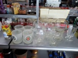 Large Vintage glassware grouping including Purdue Championship set, BALL, Pepsi, Muppets,