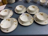 Rare H&C Heinrich Germany for JL Hudson 6 soup bowl and saucer sets