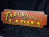 Fabulous Wooden signage - TABLES for LADIES
